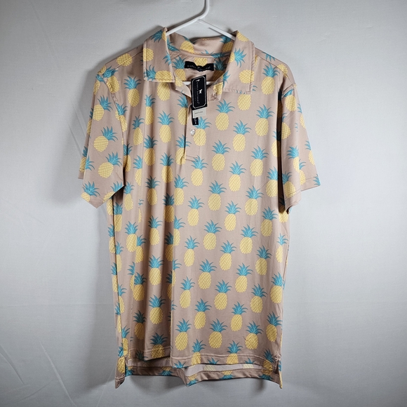 Simply Southern Pineapple Polo NWT Size Small Mens - Picture 1 of 6